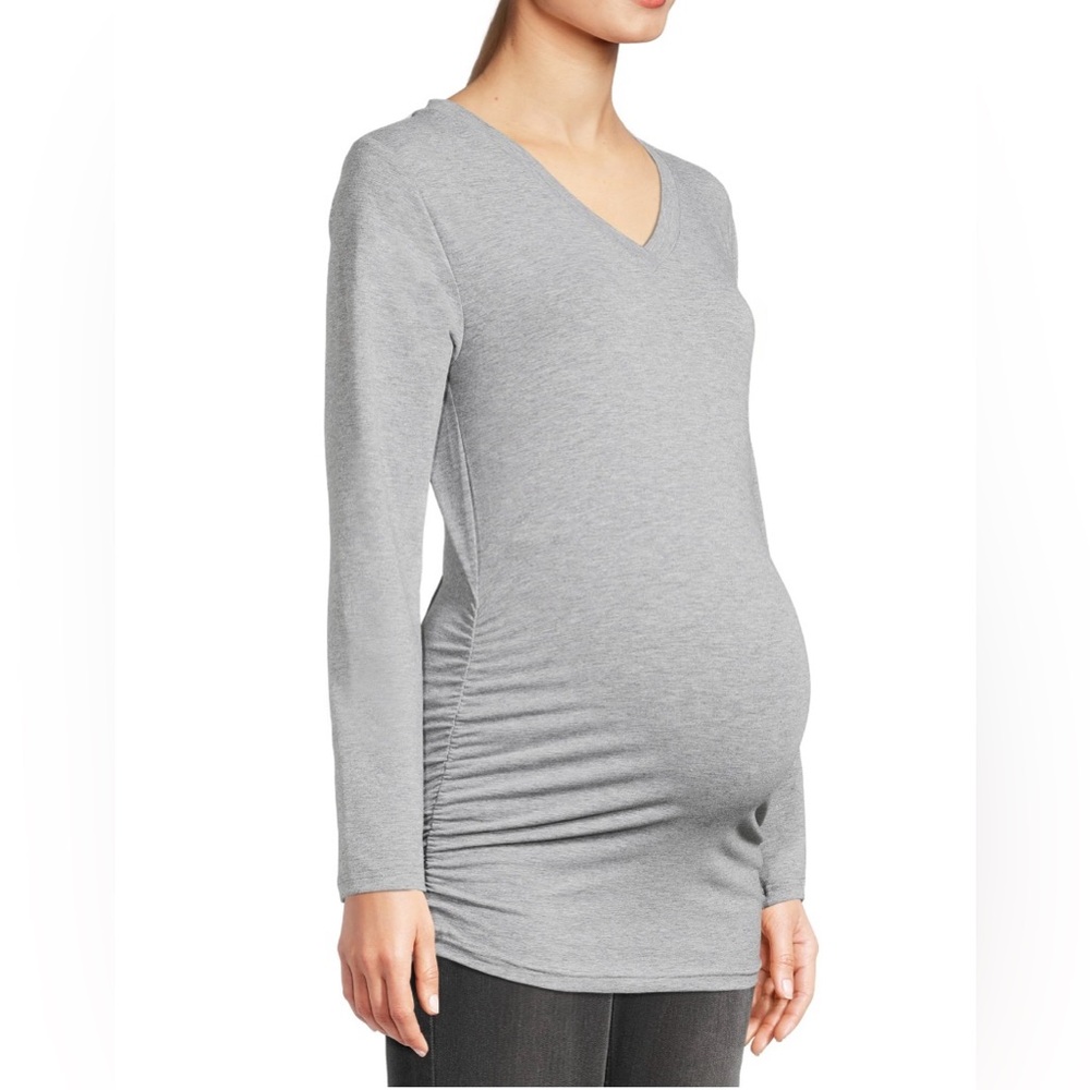 NWT - Maternity Ruched V-Neck T-Shirt.